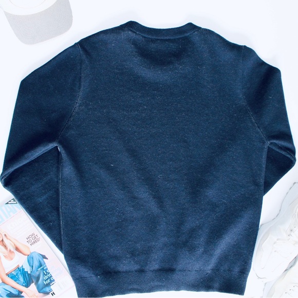 SPORTY & RICH Navy Wellness Ivy Crewneck Sweater - Picture 3 of 4